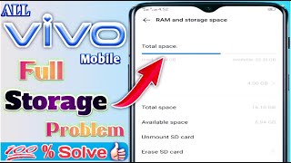 How to vivo mobile Full storage problem  Vivo mobiles clean storage space settings [upl. by Eynobe937]