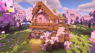 Minecraft  How to build a Cherry Blossom House [upl. by Esau753]