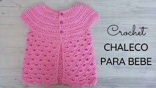 Chaleco a crochet para bebé [upl. by Thomajan]