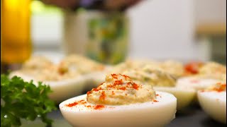 Oua umplute in stil italian  Deviled eggs  italian style  Flavoured by Irene [upl. by Aihsinat]