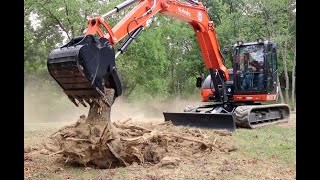 853 LARGEST most POWERFUL Kubota Excavator KX 080 4 [upl. by Lleuqar]