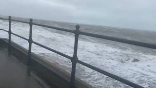 Storm EUNICE  north wales coast  Prestatyn NOVA [upl. by Santoro429]