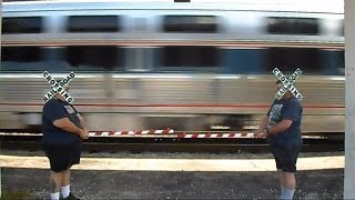 Amtrak Budget Cuts Hires Human Crossing Signals [upl. by Atinehc]