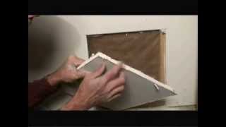 How to Repair a Large Drywall Hole Video [upl. by Joacima864]