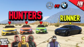 BMW vs MERCEDES GTA 5 ManHunt [upl. by Suivatra]