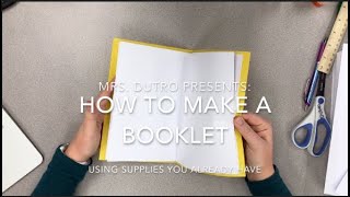 How To Make A StapleFree Booklet [upl. by Ellan]