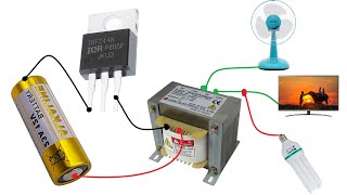 How To Make Simple Inverter 12v To 220v IRFZ44N No IC [upl. by Wehner]