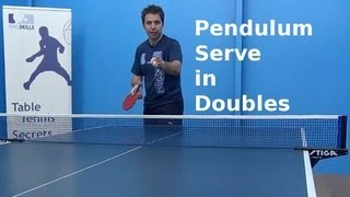 Pendulum Serve in Doubles  Table Tennis  PingSkills [upl. by Lehcer]