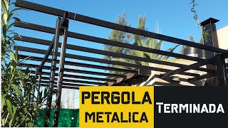 🔴⚫ PERGOLA Metálica  Construcción en detalle  Video 2 de 2 [upl. by Fronniah]