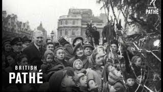 Christmas Tree In Trafalgar Square 1947 [upl. by Uranie]