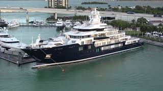 Mega Explorer Yacht quotUlyssesquot at Port of Miami Fl 11112019 [upl. by Ellered]