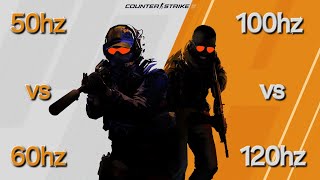 50Hz vs 60Hz vs 100Hz vs 120Hz  CSGO [upl. by Newhall491]