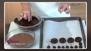 Dipping Cookies Pretzels Cherries in Chocolate [upl. by Aidnis993]