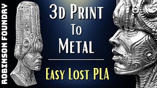 Easy lost PLA metal casting │ How to turn a 3d print into metal │ ASMR [upl. by Spearman]