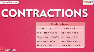 Contractions  English Grammar  iKen  iKenEdu  iKen App [upl. by Aciraa898]