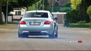 BMW M5 E60 V10 LOUD Exhaust Sounds POWERSLIDES amp Accelerations [upl. by Ecirual]