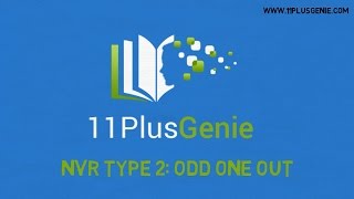 11 Plus Genie Nonverbal Reasoning – NVR Type 2 Odd one out [upl. by Chuu]