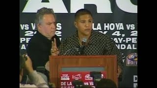 Fernando Vargas talking down on De la Hoya at press conference [upl. by Kearney]