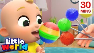 Lollipop Song With Nina And Nico  More Kids Songs amp Nursery Rhymes by Little World [upl. by Uda]