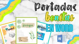 COMO HACER PORTADAS BONITAS EN WORD 1 [upl. by Haneen]