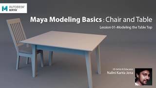 Maya Modeling Basics Part 01  Modeling the Table Top [upl. by Irrahs]