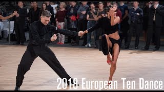 2018 WDSF European 10D  The Latin Final  DanceSportTotal [upl. by Ferna]