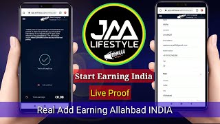 Jaa Lifestyle Real Add Earning Live Proof India  eehhaa Get Earning live proof India [upl. by Narf463]