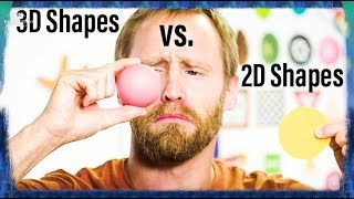 2D vs 3D Shapes Mr Bs Brain  Ep 2 2D and 3D Shapes [upl. by Otis]