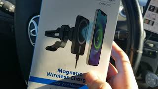 Just Wireless Magnetic MagSafe Car Charger Review [upl. by Kenleigh]