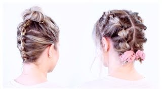 SUPER CUTE UPDOS FOR SHORT HAIR  Milabu [upl. by Anawal]