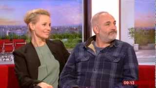 The Bridge Sofia Helin Kim Bodnia Interview BBC Breakfast 2014 [upl. by Thorncombe770]