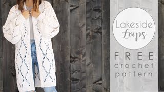 Eva Crochet Cardigan Sweater FREE Crochet Pattern Video Tutorial [upl. by Nacnud]