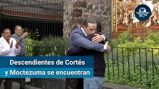 Descendientes de Hernán Cortés y Moctezuma se encuentran [upl. by Eenal]