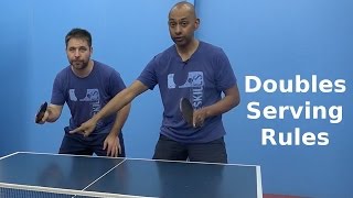 Doubles Serving Rules  Table Tennis  PingSkills [upl. by Qiratla671]