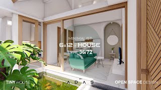 Desain Rumah Minimalis 6x12 type 3672 II Open Space House Design [upl. by Asilak]