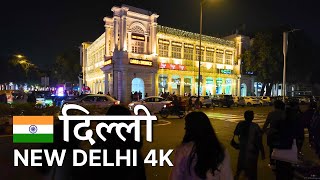 Walking in India 2024  NEW DELHI Connaught Place 🇮🇳 [upl. by Assirhc]