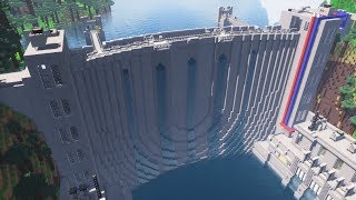 Minecraft  How To Build a working WATER DAM [upl. by Samanthia]