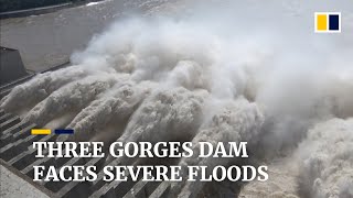 China’s Three Gorges Dam faces severe flooding as Yangtze overflows [upl. by Ayhdiv]