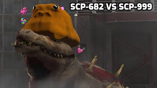 SCP682 VS SCP999 SFM [upl. by Simmie]