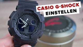 Deutsch Casio GSHOCK EINSTELLEN  Tutorial  FullHD [upl. by Adaiha]