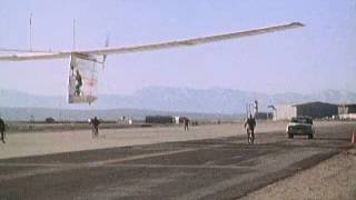 Gossamer Albatross Rollout and Takeoff [upl. by Nelleyram821]