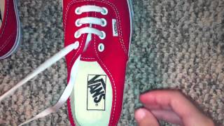 How to straight lace bar lace vans with 4 holes [upl. by Utta311]