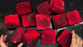 Crispy Fluffy Dyed Chalk ASMR Reform  Red Dyed Gym Chalk [upl. by Armat]