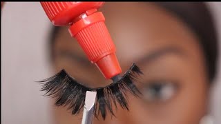 Easy Eyelash Tutorial  How To Apply Strip Lashes [upl. by Gardner156]