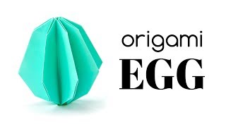 Origami Egg Tutorial  DIY Easter Decoration  Paper Kawaii [upl. by O'Reilly]