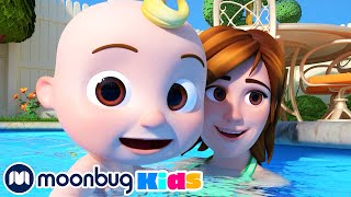 Swimming Song  Sing Along  CoComelon  Moonbug Literacy [upl. by Nahsyar997]