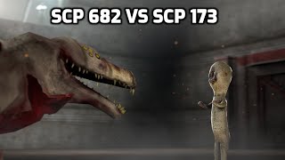 SCP682 VS SCP173 SFM [upl. by Chyou817]