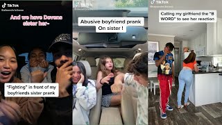 Abusive Boyfriend Prank on Sister Tiktok Compilation [upl. by Rai]