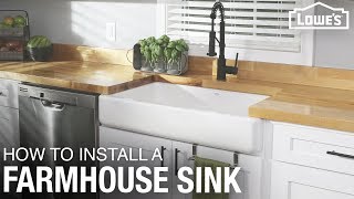 How To Install a Farmhouse Sink  DIY Kitchen Remodel [upl. by Dnaltroc]