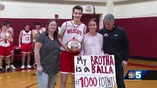 Schroon Lakes Austin Hartwell the latest to join Section VII 1000 point club [upl. by Smith8]